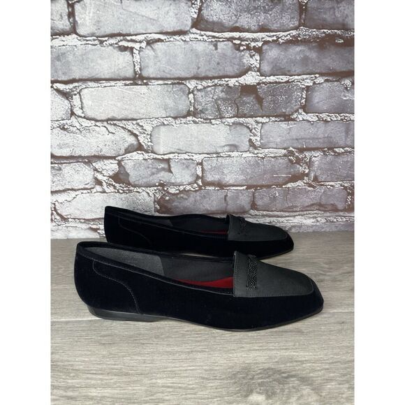 Enzo Angiolini Gray Black Suede Slip On Dress Flats Women’s Sz 10M US/40.5EU - Picture 4 of 16